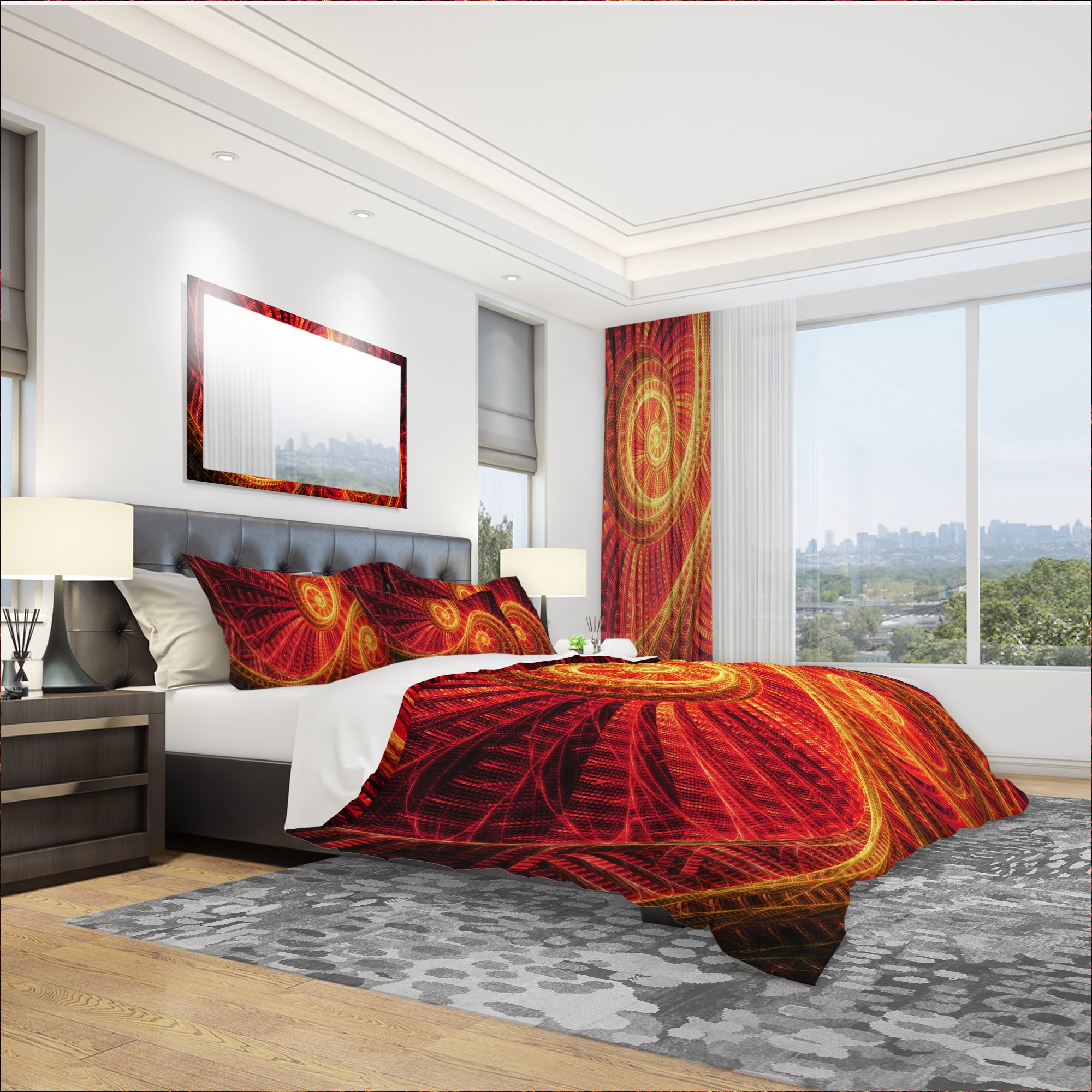 Designart 'Sundance Large' Modern & Contemporary Duvet Cover Set