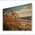 thumbnail image 1 of Designart "Sunkissed Sands Beach Grass III" Landscapes Print on Natural Pine Wood, 1 of 5