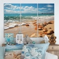 thumbnail image 1 of Designart "Sunkissed Sands at the Beach I" Nautical & Beach Metal Wall Decor Set, 1 of 5