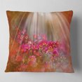 thumbnail image 1 of Designart Sunlight over Garden with Flowers - Floral Throw Pillow - 16x16, 1 of 4