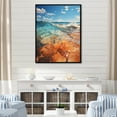 thumbnail image 1 of Designart "Sunlit Coastline Beach Photo VI" Nautical & Beach Floater Framed Canvas Print, 1 of 7