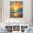 thumbnail image 1 of Designart "Sunlit Horizons Beach Photo VIII" Nautical & Beach Floater Framed Canvas Print, 1 of 7