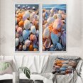 thumbnail image 1 of Designart "Sunlit Shells Beach Photo II" Coastal Beach Framed Wall Art Set Of 2 - White Beach Framed Canvas Set For Living Room Decor, 1 of 7