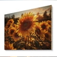 thumbnail image 1 of Designart "Sunlit Sunflowers Orange Radiance II" Floral Print on Natural Pine Wood, 1 of 5