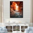 thumbnail image 1 of Designart "Sunlit Waves Beach Photo I" Nautical & Beach Floater Framed Canvas Wall Art, 1 of 7