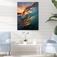thumbnail image 1 of Designart "Sunlit Waves Beach Photo IX" Nautical & Beach Metal Art Living Room, 1 of 1