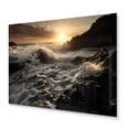 thumbnail image 1 of Designart "Sunlit Waves Beach Photo VII" Nautical & Beach Metal Wall Art, 1 of 5