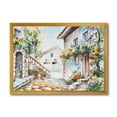 thumbnail image 1 of Designart 'Sunny Day At The Vintage City Cozy Street' Traditional Framed Art Print, 1 of 4