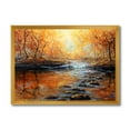 thumbnail image 1 of Designart 'Sunrise Glow In The Autumn Forest' Lake House Framed Art Print, 1 of 4