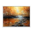 thumbnail image 1 of Designart 'Sunrise Glow In The Autumn Forest' Lake House Framed Canvas Wall Art Print, 1 of 5