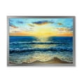 thumbnail image 1 of Designart 'Sunrise Glow On The Ocean Waves I' Nautical & Coastal Framed Art Print, 1 of 4