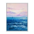 thumbnail image 1 of Designart 'Sunrise Glow On The Ocean Waves II' Nautical & Coastal Framed Canvas Wall Art Print, 1 of 5