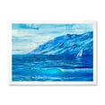 thumbnail image 1 of Designart 'Sunrise Glow On The Sea Waves II' Nautical & Coastal Framed Art Print, 1 of 4
