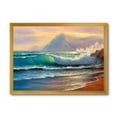 thumbnail image 1 of Designart 'Sunrise Glow On The Sea Waves III' Nautical & Coastal Framed Art Print, 1 of 4