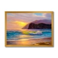 thumbnail image 1 of Designart 'Sunrise Glow On The Sea Waves V' Nautical & Coastal Framed Art Print, 1 of 4