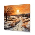 thumbnail image 1 of Designart "Sunrise Glow Speckles" Landscapes Metal Art Living Room, 1 of 1