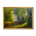 thumbnail image 1 of Designart 'Sunrise Glow Through The Birches II' Lake House Framed Art Print, 1 of 4
