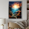 thumbnail image 1 of Designart "Sunrise In Coral Aquariums" Aquariums Picture Framed Canvas Prints, 1 of 5