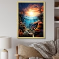 thumbnail image 1 of Designart "Sunrise In Coral Aquariums" Aquariums Picture Framed Canvas Prints, 1 of 5