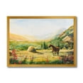 thumbnail image 1 of Designart 'Sunrise In The Mountains With Horse' Farmhouse Framed Art Print, 1 of 4