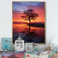thumbnail image 1 of Designart "Sunrise Morning Charm II" Floral Floater Framed Wall Art Living Room, 1 of 7
