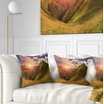 thumbnail image 1 of Designart Sunrise Over Green Mountains - Landscape Photo Throw Pillow - 18x18, 1 of 5