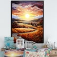 thumbnail image 1 of Designart "Sunrise Over The Countryside In Provence III" Countryside Floater Framed Wall Art Living Room, 1 of 5