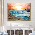 thumbnail image 1 of Designart "Sunrise Over The Rainbow Ocean" Ocean Floater Framed Canvas Wall Art, 1 of 5