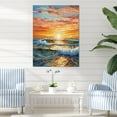 thumbnail image 1 of Designart "Sunrise Over The Rainbow Ocean V" Ocean Wall Art Living Room, 1 of 7