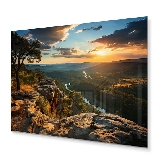 Designart "Sunrise Over the Virginia Landscape" Virginia Metal Wall Art