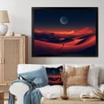thumbnail image 1 of Designart "Sunrise Splendor Black and Red Desert Vista III" Landscapes Framed Wall Art Decor - Global Red Desert Living Room Framed Canvas Art, 1 of 6
