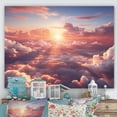 thumbnail image 1 of Designart "Sunrise Splendor Sky's Beauty Unveiled" Oversized Landscapes Wall Art - Traditional Yellow Sky Hallway Wall Art Decor, 1 of 4