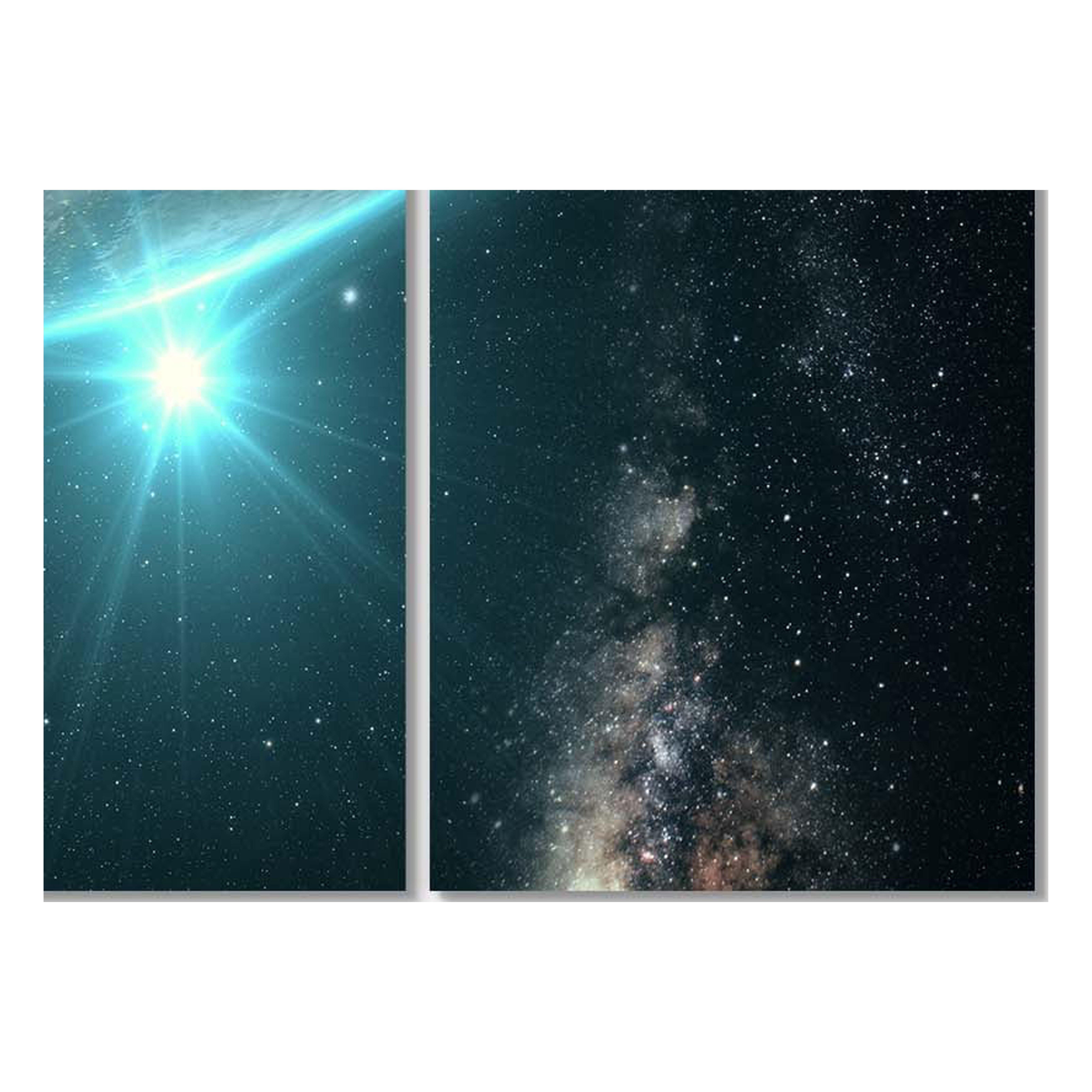 Designart 'Sunrise in Earth from Space ' Contemporary Landscape Canvas Art