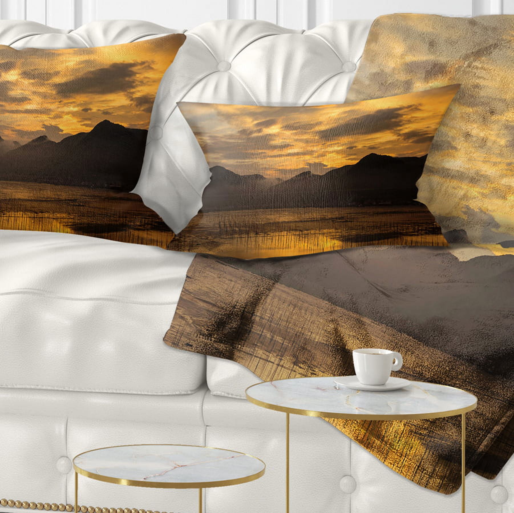 Designart Sunrise in Xiapu County - Landscape Photography Throw Pillow - 12x20