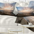 thumbnail image 1 of Designart Sunrise over Indian Ocean Waters - Seascape Throw Pillow - 12x20, 1 of 5