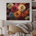 thumbnail image 1 of Designart "Sunrise over a Colorful Zinnias Field V" Floral Print on Natural Pine Wood, 1 of 5