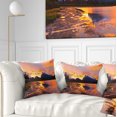 thumbnail image 1 of Designart Sunset Above Vermilion Lakes - Landscape Photography Throw Pillow - 16x16, 1 of 1