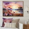 thumbnail image 1 of Designart "Sunset Amongst Wildflowers" Wildflowers Floater Framed Canvas Art Print, 1 of 5