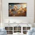 thumbnail image 1 of Designart "Sunset Breeze on the Beach I" Nautical & Beach Floater Framed Wall Art Print, 1 of 7