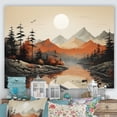 thumbnail image 1 of Designart "Sunset Dreams In Mountains Whisper" Minimalism Canvas Prints, 1 of 7