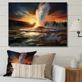 thumbnail image 1 of Designart "Sunset Eruption Of Volcano II" Geyser Canvas Art Print, 1 of 7