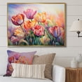 thumbnail image 1 of Designart "Sunset Glow Among Tulips II" Tulips Floater Framed Wall Decor, 1 of 5