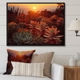 thumbnail image 1 of Designart "Sunset Hues In Cactus Field II" Succulent Floater Framed Wall Art Prints, 1 of 5