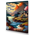 thumbnail image 1 of Designart Sunset In Modern Vector Style II Canvas Wall Art, 1 of 5