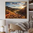 thumbnail image 1 of Designart "Sunset In New Mexico horizon II" Landscapes Floater Framed Wall Art Living Room, 1 of 7