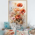 thumbnail image 1 of Designart "Sunset Moment In Poppies Bouquet" Poppies Floater Framed Wall Art Prints, 1 of 5