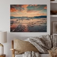 thumbnail image 1 of Designart "Sunset On Alaska Sea Coastal Serenity" Landscapes Print on Natural Pine Wood, 1 of 5