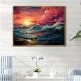 thumbnail image 1 of Designart "Sunset On The Rainbow Beach I" Ocean Floater Framed Wall Decor, 1 of 5