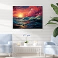 thumbnail image 1 of Designart "Sunset On The Rainbow Beach I" Ocean Wall Decor, 1 of 7