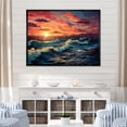 thumbnail image 1 of Designart "Sunset On The Rainbow Beach II" Ocean Floater Framed Canvas Art Print, 1 of 5